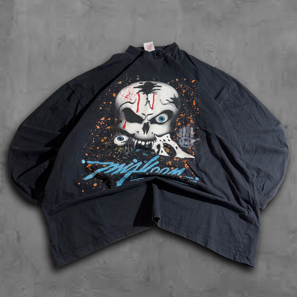 Y2K Oversized Black‎ Miskeen Streetwear Grunge 2000s Tee